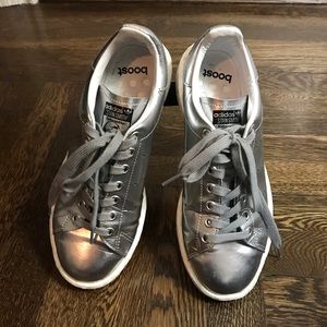 Adidas Stan Smith Boost Metallic Silver Sneakers